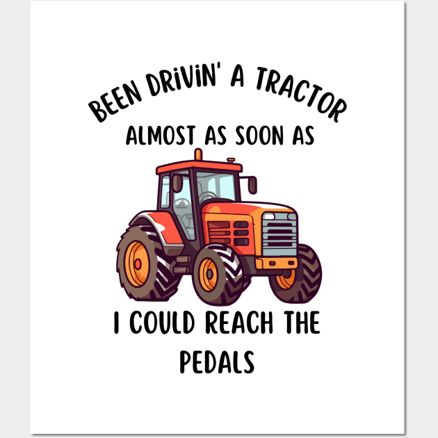 Tractor Trucking Road Farmer Agriculture Wall Art by Flowering Away